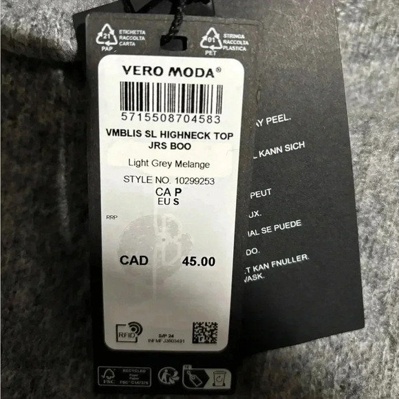 VERO MODA Women's Highneck Sleeveless  Top - Picture 2 of 5